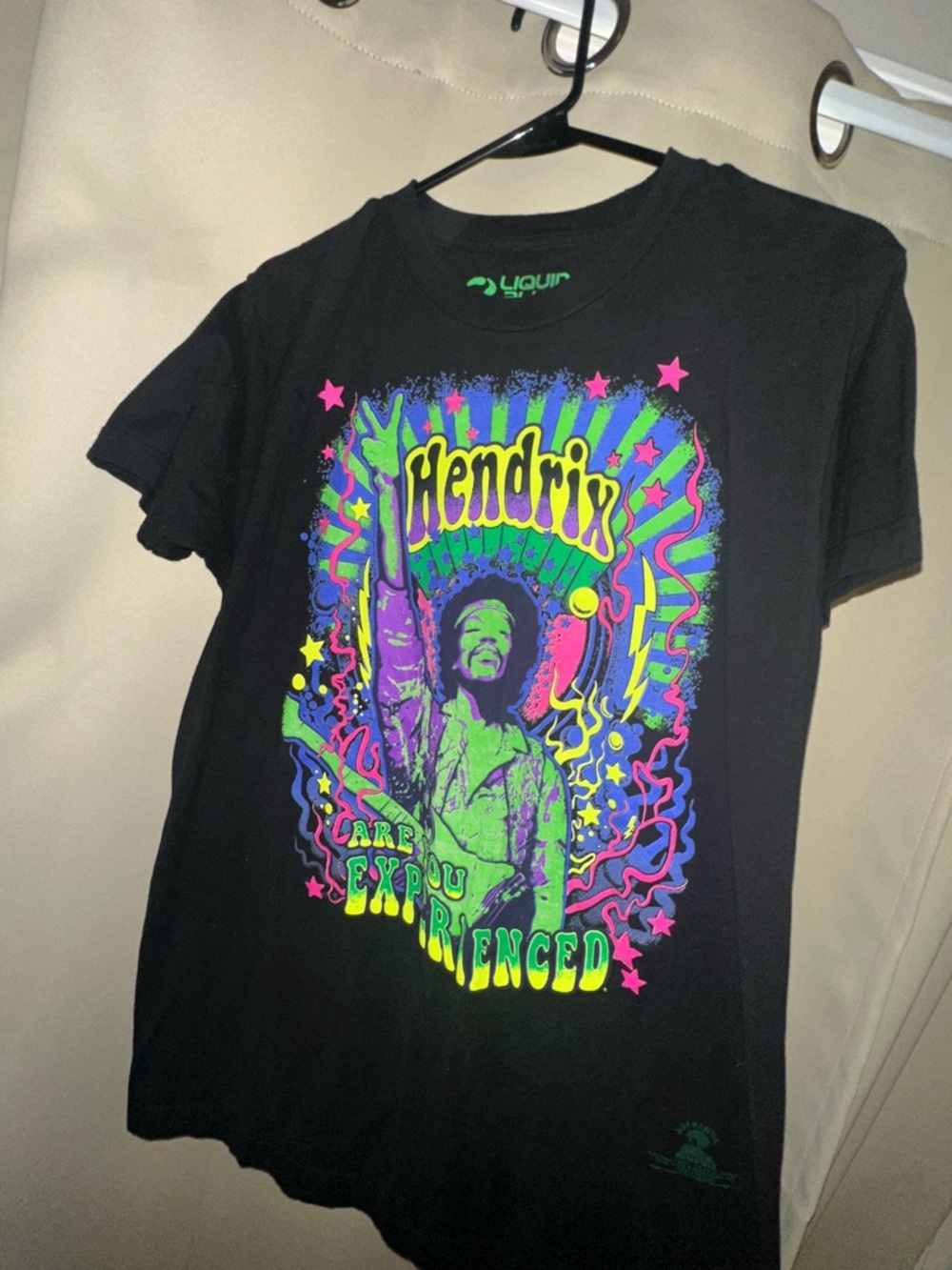 Liquid Blue Jimi Hendrix "Are You Experienced" black graphic t-shirt size medium